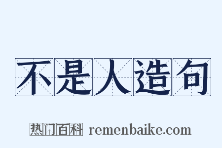 不是人造句是什么意思的图片